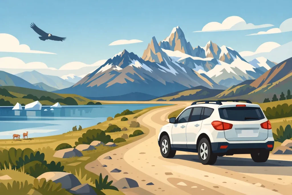Arriendo de auto con kilometraje libre en Patagonia